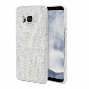 REIKO SAMSUNG GALAXY S8 HERRINGBONE FABRIC IN LIGHT GRAY - Image 2