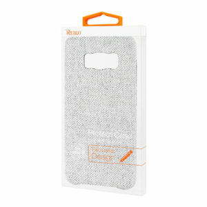 REIKO SAMSUNG GALAXY S8 HERRINGBONE FABRIC IN LIGHT GRAY - Image 4