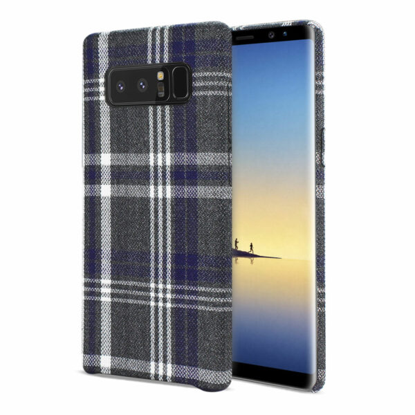 Reiko Samsung Galaxy Note 8 Checked Fabric Case In Black - Image 2