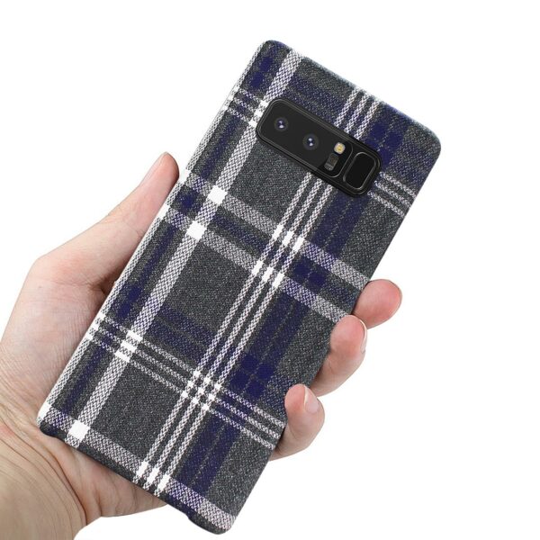Reiko Samsung Galaxy Note 8 Checked Fabric Case In Black - Image 3