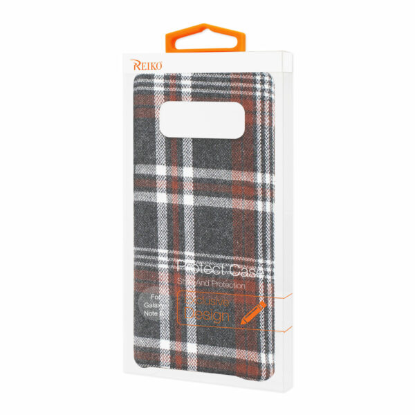 Reiko Samsung Galaxy Note 8 Checked Fabric Case In Brown - Image 4