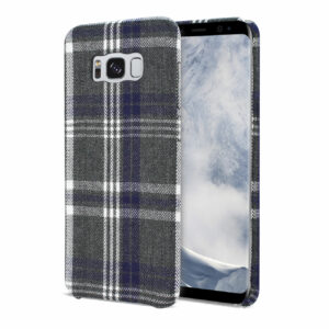 Reiko Samsung Galaxy S8 Checked Fabric Case In Black - Image 2