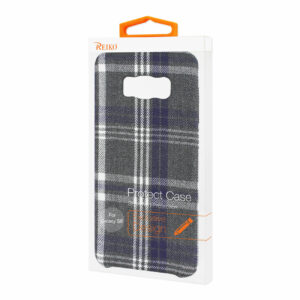 Reiko Samsung Galaxy S8 Checked Fabric Case In Black - Image 4