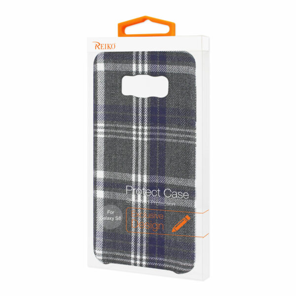 Reiko Samsung Galaxy S8 Checked Fabric Case In Black - Image 4