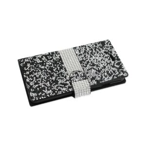 REIKO IPHONE 6 PLUS DIAMOND RHINESTONE WALLET CASE IN BLACK - Image 2