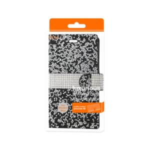 REIKO IPHONE 6 PLUS DIAMOND RHINESTONE WALLET CASE IN BLACK - Image 4
