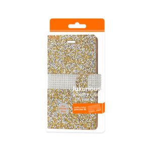 REIKO IPHONE 6 PLUS DIAMOND RHINESTONE WALLET CASE IN GOLD - Image 4