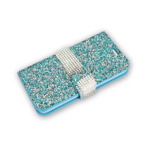 REIKO IPHONE 6 DIAMOND RHINESTONE WALLET CASE IN BLUE - Image 3