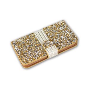 REIKO IPHONE 6 DIAMOND RHINESTONE WALLET CASE IN GOLD - Image 3