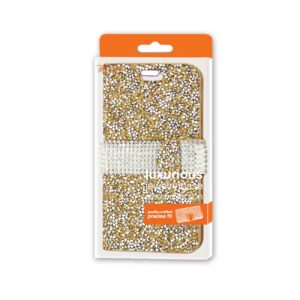 REIKO IPHONE 6 DIAMOND RHINESTONE WALLET CASE IN GOLD - Image 4