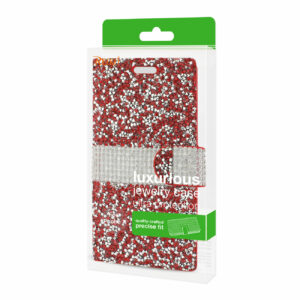 REIKO iPhone X/iPhone XS DIAMOND RHINESTONE WALLET CASE IN RED - Image 4