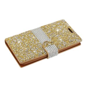 REIKO LG G6 DIAMOND RHINESTONE WALLET CASE IN GOLD - Image 2