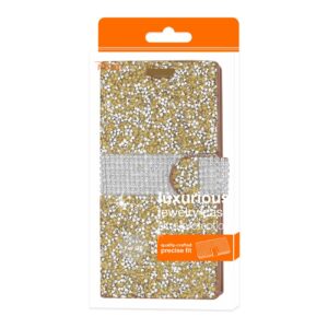 REIKO LG G6 DIAMOND RHINESTONE WALLET CASE IN GOLD - Image 4