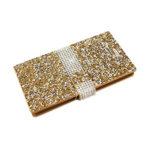 REIKO LG V10 DIAMOND RHINESTONE WALLET CASE IN GOLD - Image 3