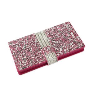 REIKO LG V10 DIAMOND RHINESTONE WALLET CASE IN PINK - Image 3