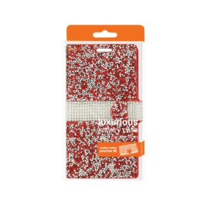 REIKO SAMSUNG GALAXY S7 EDGE DIAMOND RHINESTONE WALLET CASE IN RED - Image 4