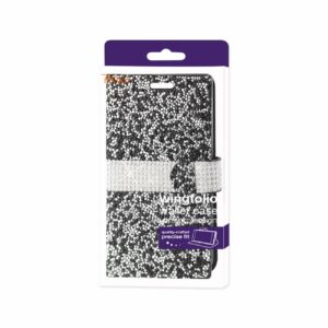 REIKO SAMSUNG GALAXY J7 DIAMOND RHINESTONE WALLET CASE IN BLACK - Image 4