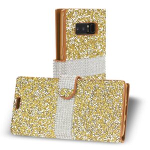 REIKO SAMSUNG GALAXY NOTE 8 DIAMOND RHINESTONE WALLET CASE IN GOLD - Image 2