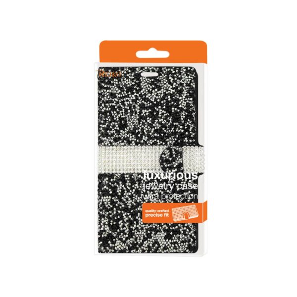 REIKO SAMSUNG GALAXY S7 DIAMOND RHINESTONE WALLET CASE IN BLACK - Image 4