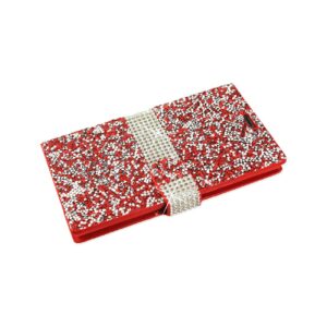 REIKO SAMSUNG GALAXY S7 DIAMOND RHINESTONE WALLET CASE IN RED - Image 3