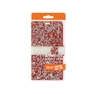 REIKO SAMSUNG GALAXY S7 DIAMOND RHINESTONE WALLET CASE IN RED - Image 4