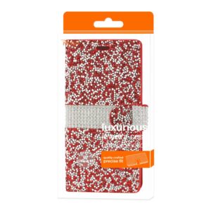 REIKO SAMSUNG GALAXY S8/ SM DIAMOND RHINESTONE WALLET CASE IN RED - Image 4