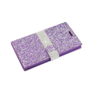 REIKO ZTE GRAND X MAX 2 DIAMOND RHINESTONE WALLET CASE IN PURPLE - Image 2