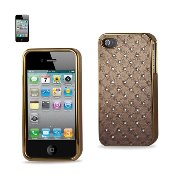 REIKO IPHONE 4G JEWELRY DIAMOND STUDS CASE IN BEIGE
