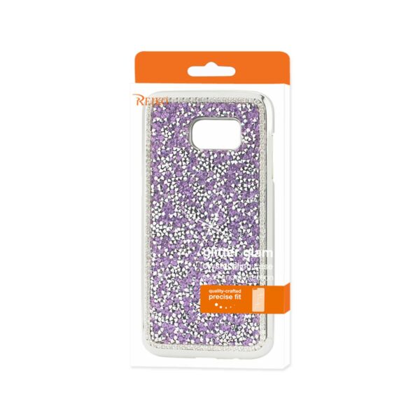 REIKO SAMSUNG GALAXY S7 EDGE JEWELRY BLING RHINESTONE CASE IN PURPLE - Image 4