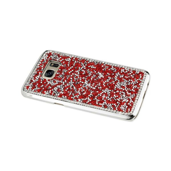 REIKO SAMSUNG GALAXY S7 EDGE JEWELRY BLING RHINESTONE CASE IN RED - Image 3