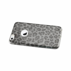 REIKO IPHONE 6 PLUS/ 6S PLUS SHINE GLITTER SHIMMER LEOPARD HYBRID CASE IN SILVER - Image 2