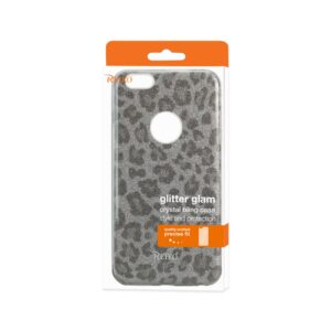 REIKO IPHONE 6 PLUS/ 6S PLUS SHINE GLITTER SHIMMER LEOPARD HYBRID CASE IN SILVER - Image 4