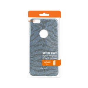 REIKO IPHONE 6 PLUS/ 6S PLUS SHINE GLITTER SHIMMER TIGER STRIPE HYBRID CASE IN BLUE - Image 4