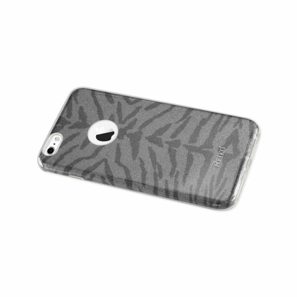 REIKO IPHONE 6 PLUS/ 6S PLUS SHINE GLITTER SHIMMER TIGER STRIPE HYBRID CASE IN GRAY - Image 2