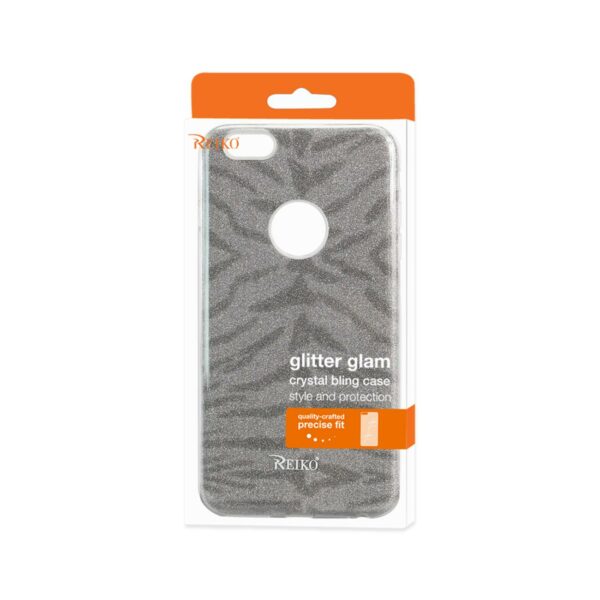 REIKO IPHONE 6 PLUS/ 6S PLUS SHINE GLITTER SHIMMER TIGER STRIPE HYBRID CASE IN GRAY - Image 4