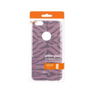 REIKO IPHONE 6 PLUS/ 6S PLUS SHINE GLITTER SHIMMER TIGER STRIPE HYBRID CASE IN HOT PINK - Image 4