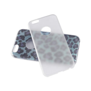 REIKO IPHONE 6/ 6S SHINE GLITTER SHIMMER LEOPARD HYBRID CASE IN BLUE - Image 3