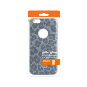 REIKO IPHONE 6/ 6S SHINE GLITTER SHIMMER LEOPARD HYBRID CASE IN BLUE - Image 4