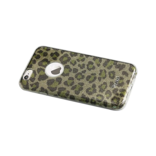 REIKO IPHONE 6/ 6S SHINE GLITTER SHIMMER LEOPARD HYBRID CASE IN LEOPARD GOLD - Image 2