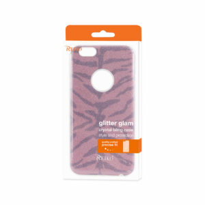 REIKO IPHONE 6/ 6S SHINE GLITTER SHIMMER TIGER STRIPE HYBRID CASE IN HOT PINK - Image 4
