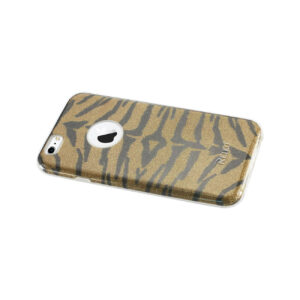 REIKO IPHONE 6/ 6S SHINE GLITTER SHIMMER TIGER STRIPE HYBRID CASE IN YELLOW - Image 2