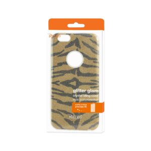 REIKO IPHONE 6/ 6S SHINE GLITTER SHIMMER TIGER STRIPE HYBRID CASE IN YELLOW - Image 4