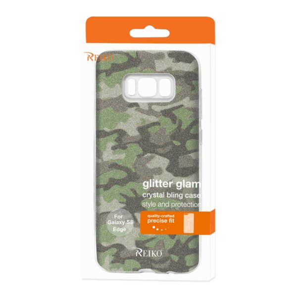 REIKO SAMSUNG GALAXY S8 EDGE/ S8 PLUS SHINE GLITTER SHIMMER CAMOUFLAGE HYBRID CASE IN GREEN - Image 4