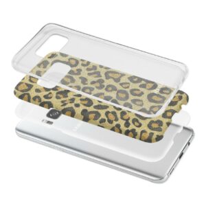 REIKO SAMSUNG GALAXY S8 EDGE/ S8 PLUS SHINE GLITTER SHIMMER HYBRID CASE IN LEOPARD GOLD - Image 3