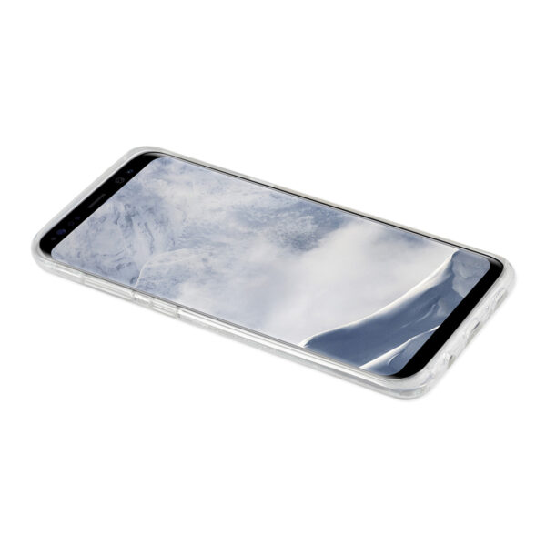 REIKO SAMSUNG GALAXY S8 EDGE/ S8 PLUS SHINE GLITTER SHIMMER STRIPE HYBRID CASE IN LINEAR SILVER - Image 2