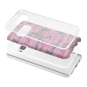 REIKO SAMSUNG GALAXY S8/ SM SHINE GLITTER SHIMMER CAMOUFLAGE HYBRID CASE IN HOT PINK - Image 3