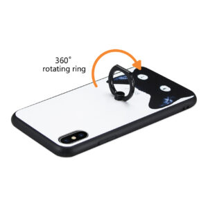 REIKO iPhone X/iPhone XS CAT DESIGN CASE WITH ROTATING RING STAND HOLDER - Image 3