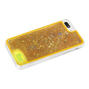 iPhone 8 Plus/ 7 Plus Case With Flowing Glitter And Led Effect In Yellow - Image 2