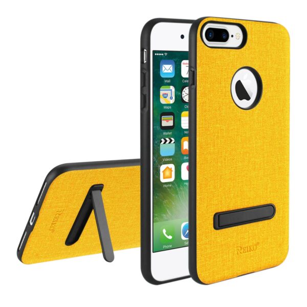 Reiko iPhone 8 Plus/ 7 Plus Rugged Texture TPU Protective Cover In Yellow - Image 2
