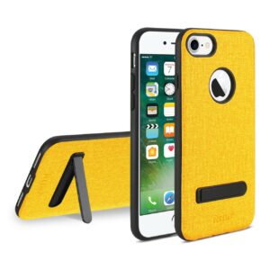 Reiko iPhone 7/8/SE2 DENIM TEXTURE TPU PROTECTOR COVER IN YELLOW - Image 2
